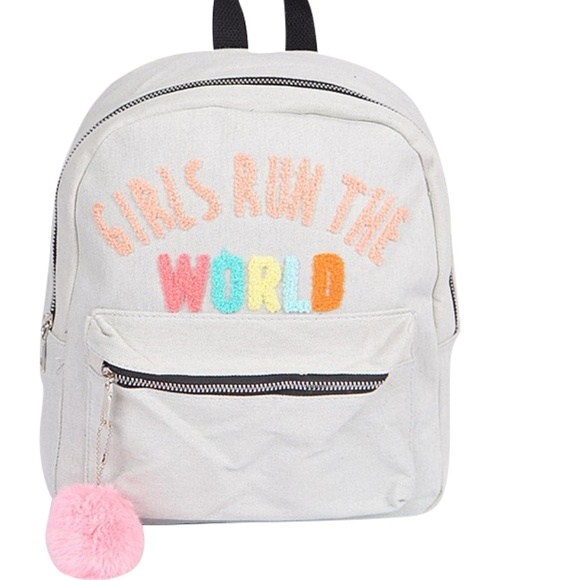 girls run the world denim wash back pack main image 4